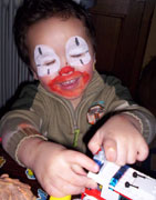 Met carnaval kregen we dit clowntje terug van school